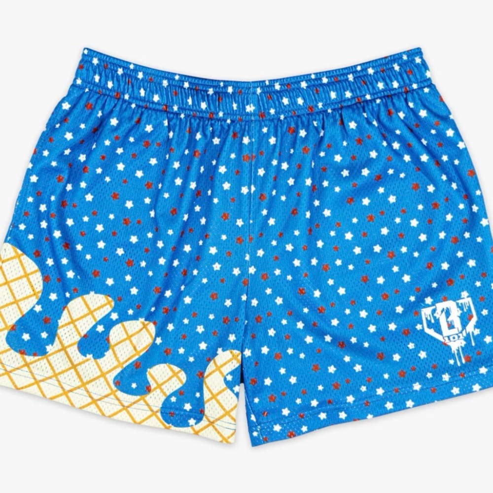 Boys Blue Ice Cream Print Shorts